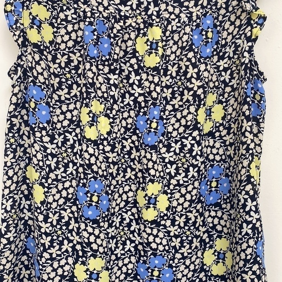 Loft Floral Button Ruffle Sleeve Blouse Women’s Size XS - Picture 10 of 11